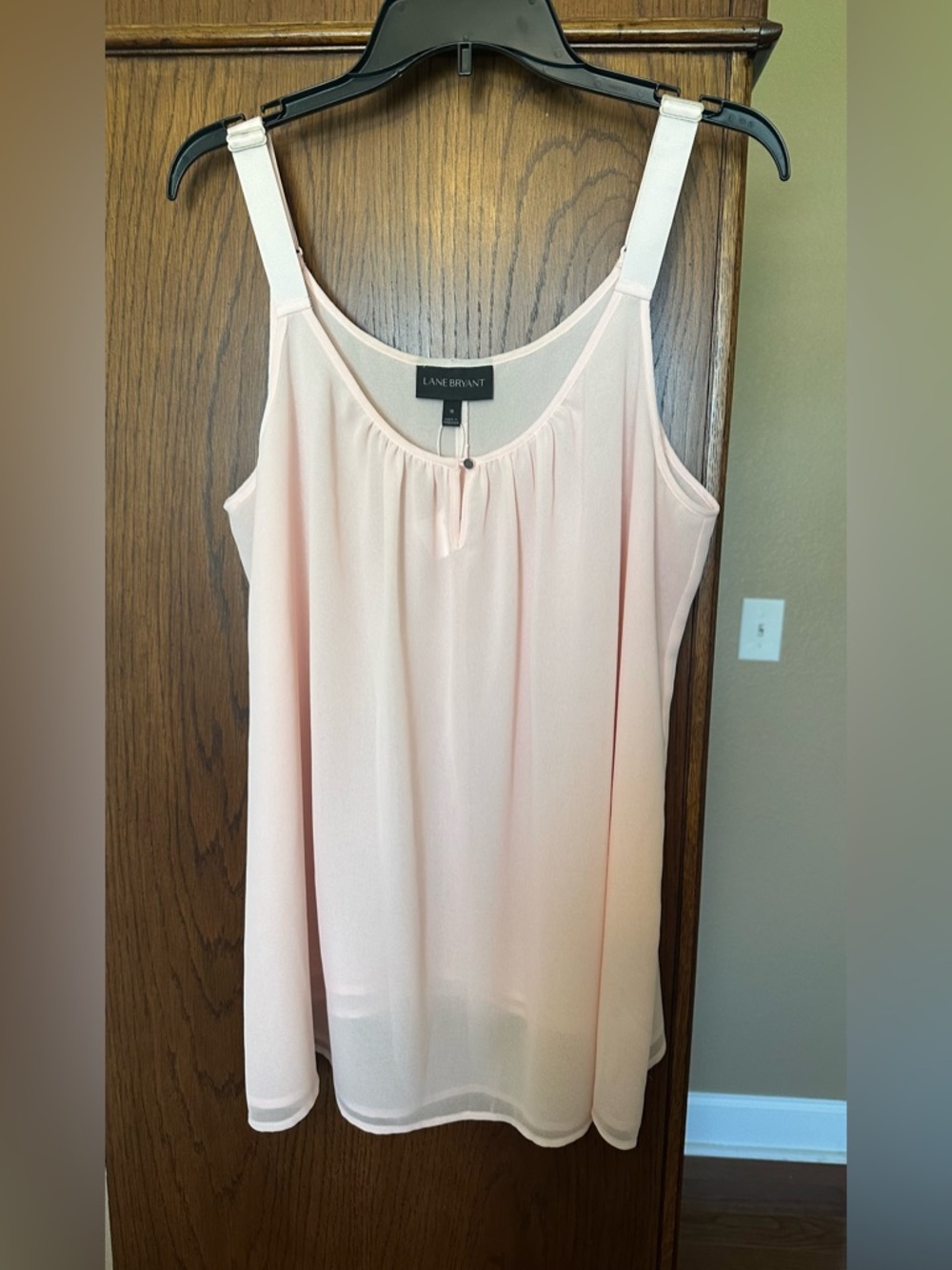 Lane Bryant Soft Pink Sleeveless Chiffon Tank